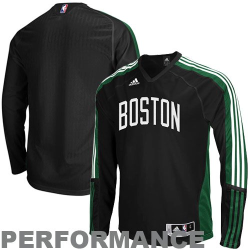 Adidas Boston Celtics On-Court Long Sleeve Shooting Shirt Large
