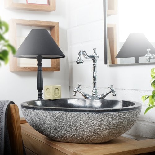 Aufsatzwaschbecken aus Marmor Waschbecken Marmorwaschbecken Stein Natur neu