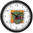 Bug, Beetle or Insect on Leaf - from Hush Little Baby by Artist: Sylvia Long Wall Clock by WatchBuddy Timepieces (Black Frame)