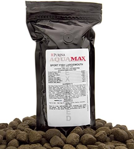 Purina Mills AquaMax Largemouth Bass Fish Food Chunks, 13 Ounces