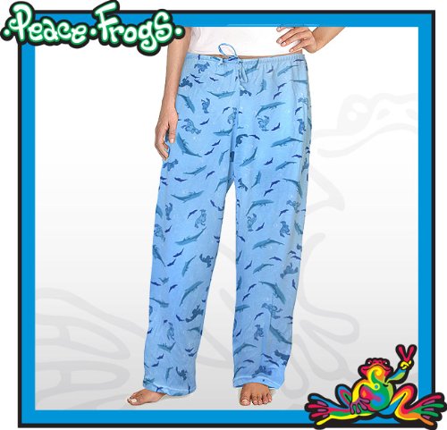Dolphins PEACE FROGS Lounge Pants or Pajamas 