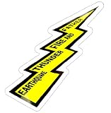 コトワザステッカー《地震、雷、火事、親爺/EARTHQUAKE THUNDER FIRE AND FATHER》防水加工