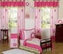 Pink and Green Flower Collection Toddler Bedding - 5pc Set