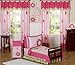 Pink and Green Flower Collection Girls Toddler Bedding 5 Piece Set