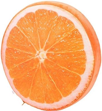 Creative Orange Fruit Cushion Office Circular Cushion Car Sofa Throw Pillows Student Chair Cushion Thickening