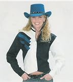 Navy, Cream and Royal Long Sleeve Ladies Western Style Shirt