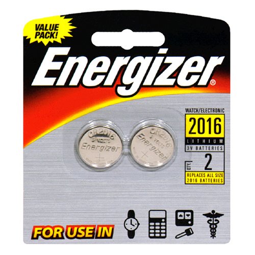 Energizer Watch/Electronic Batteries, 3 Volts, 2016, 2 batteries