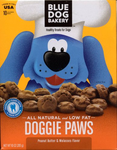 Blue Dog Bakery Doggie Paws Peanut Butter & Molasses Healthy Treats for Dogs