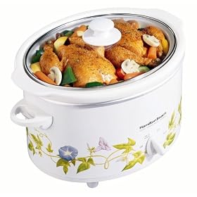Hamilton Beach 33391 Meal Maker 4-Quart Oval Slow Cooker, White by Hamilton Beach