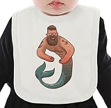 Man mermaid ネクタイを有する有機ビブ Medium