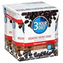 3-Hour Diet Breakfast Energy Shake, Cappuccino & Creme, 4-Count Packages of 11-Ounce Bottles (Pack of 3)