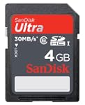 WII DSi Sandisk Memory SD Ultra II 4 Gb