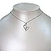 Charm Rhodium Plated Half with Cubic Zirconia Cz Diamond Accent Sterling Silver Open Heart Pendant Necklace for Women or for Girlfriend with Chain18