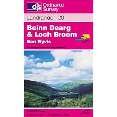 Beinn Dearg and Loch Broom, Ben Wyvis (Landranger Maps)