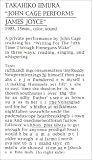 Review   / John Cage Performs James Joyce