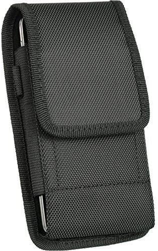 ANiceSeller Rugged Canvas Nylon Vertical Holster Belt Clip Pouch Case for SAMSUNG Cellphone (S5 Active)