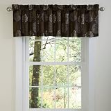 Lush Decor Bijou Valance, 18-Inch by 84-Inch, Brown