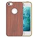 iPhone SE Case,Slicoo Wood Bamboo Cover Protective Slim Case For Apple iPhone 5S SE 5 - Rose Wood
