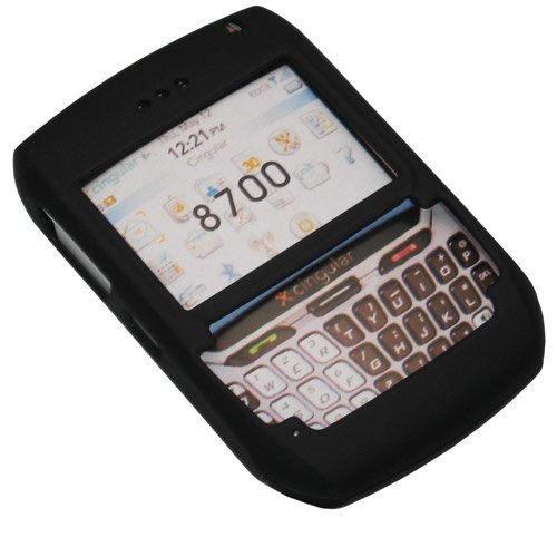 Blackberry 8700 Crystal Protective Case Rubberized (Black) - Image Brand