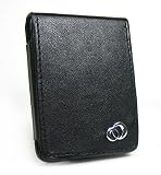 Apple 3rd Generation iPod Nano 4gb 8gb Video Premium Leather Flip Carrying Case with Rotating Belt Clip And Bundle With 3 Pcs Full Body Shield Protector - Available in 5 Colors, BLACK (MP3 Player NOT Included)