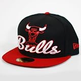 Chicago Bulls Script Punch 59fifty New Era Fitted Hat Cap