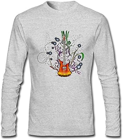 Onleya Men's Guitar Logo Long Sleeve T Shirt XXL HeatherGray
