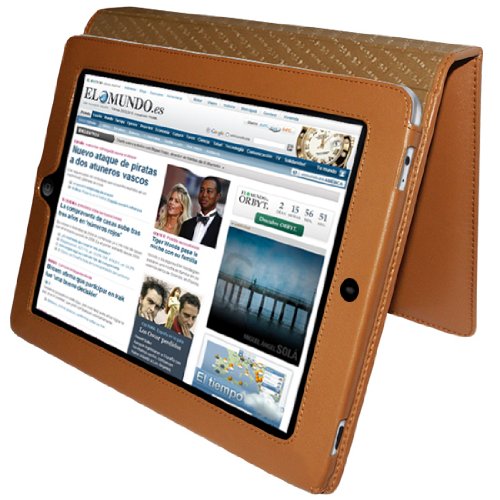 Piel Frama Premium Leather Case with SNAP Closure for the Apple iPad (1st Generation) (Tan)