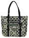 Coach Poppy Signature Blocked Op Art Glam Shopper Book Bag Tote 14530 Black White
