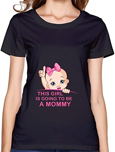 Women's This Girl Is Gonna Be A MOMMY Black L T-shirt