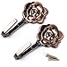2pcs Vintage Rose Curtain Tieback Tassel Hooks Door Wall Hook Antique Copper