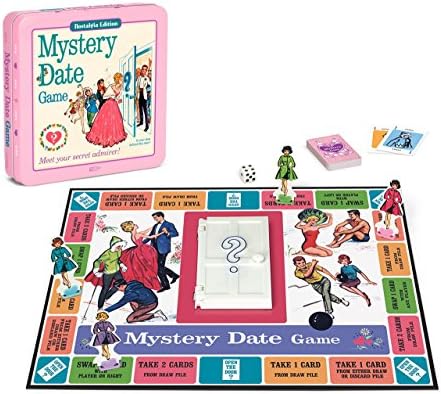 Mystery Date Nostalgia Tin Deluxe Limited Edition Board Game with Free Storage Bag
