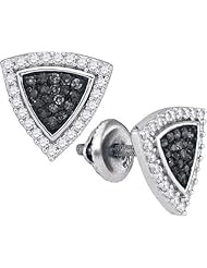 0.50CTW BLACK DIAMOND MICRO-PAVE EARRING