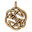 22K Gold Plated Lead-Free Pewter Celtic Open Knot Pendant Charm 30mm (1)