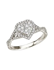 Birthstone Company 14K White Gold Diamond Clustaire Ring