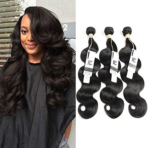 HC Hair 24" 26" 28" Mink Brazilian Hair Bundles Body Wave Brazilian Hair 3 Bundles 300g Unprocessed Natural Color Extensions 100% Brazilian Human Hair Extensions