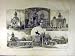 1891 PRAGUE EXHIBITION BUILDINGS FRENCH PRINT
