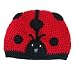 Girls Soft Crochet Ladybug Beanie Winter Hat Cap – Great for Christmas Holiday Gift Giving Stocking Stuffers for Toddlers to Older Girls