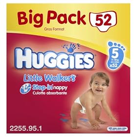 Huggies - 2255951 - Little Walkers Big Pack - Taille 5 - 11-18 kg x 52 Couches