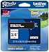 Brother Laminated Tape White on Black, 18mm (TZe345) - Retail Packaging