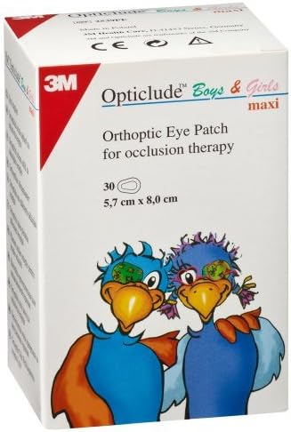 Opticlude Orthoptic Boys and Girls Eye Patches Coloured (Maxi Size, 30 Pack) by Opticlude