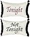 Manual 12.5 x 8.5-Inch Decorative Throw Pillow, Tonight or Not Tonight Reversible Damask
