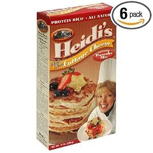 Heidi's Cottage Classics Whole Wheat Cottage Cheese Pancake Mix, 12-Ounce Boxes (Pack of... by 