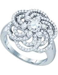 1.02CTW DIAMOND FLOWER RING