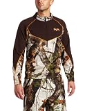 Scent-Lok Mens Baseslayers Perfect Panel Zip Front Pullover,Vertigo Grey,2X