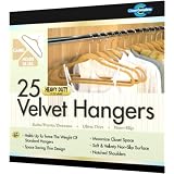 Closet Complete  Ultra Thin Heavy Duty No Slip Velvet Suit Hangers, Camel, Set of 25 ~ Closet Complete