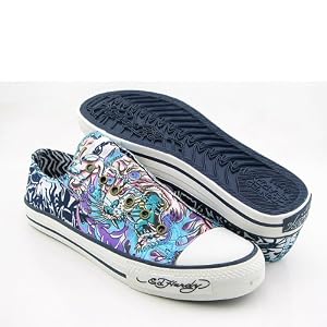 ED HARDY 19SLR104M Blue New Lace-Ups Slip Shoes Mens