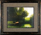 Diving Pig Michael Sowa 38x32 Gallery Quality Framed Art Print Diving Dock Funny Picture
