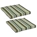 Strathwood Bradford Hardwood Armless Bar Chair Polyester Cushions, Set of 2, Striped Montserrat