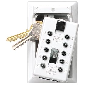 GE Security 001408 KeySafe Original 5-Key Permanent, Pushbutton, White