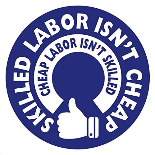 Skilled Labor Isn't Cheap Hard Hat Decal Helmet Sticker Label USA Toolbox Label Motorcycle